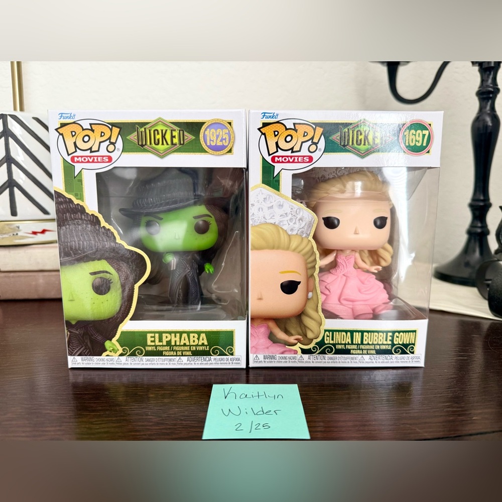 Funko Pop Movies Wicked Elphaba 1925 Glinda In Bubble Gown 1697 Bundle NEW
